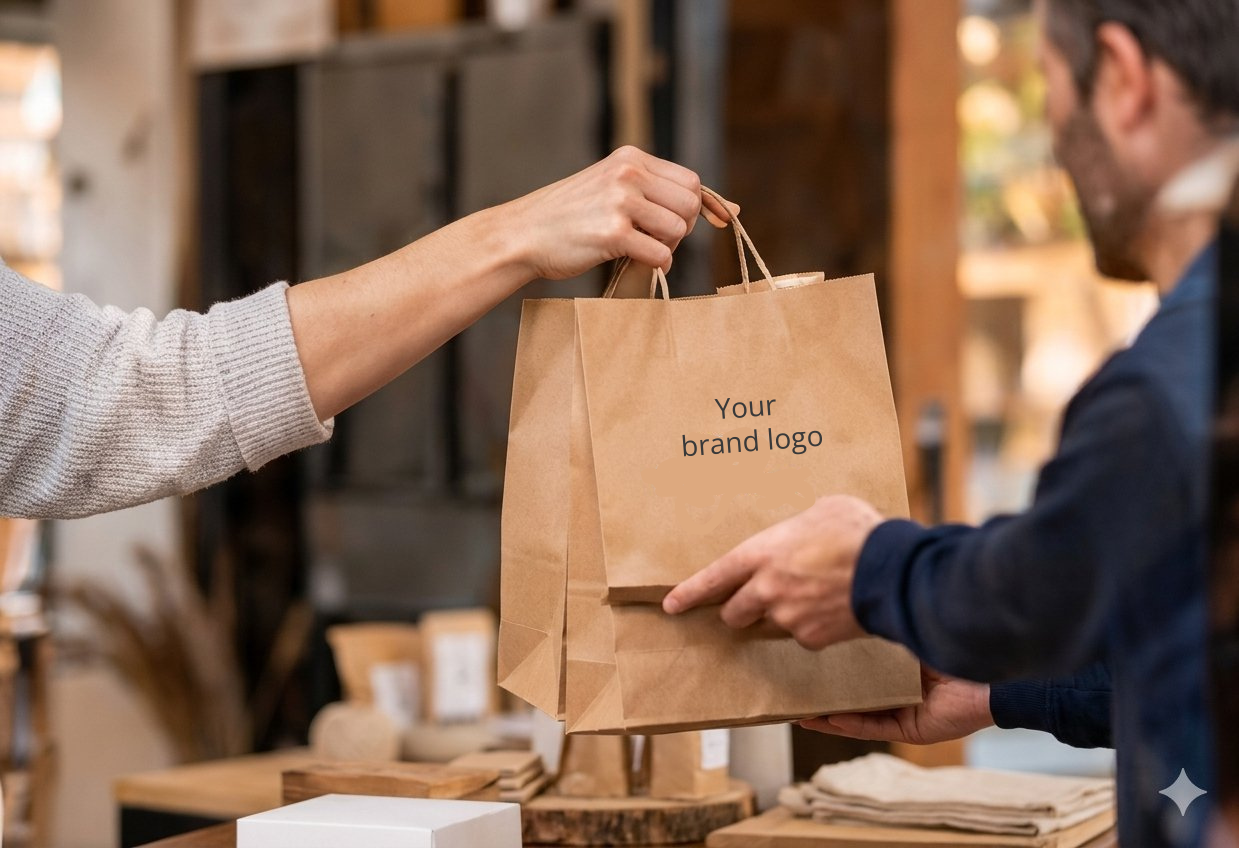 Shopping bag prepared for same-day delivery